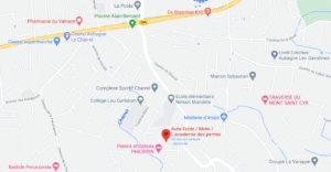 plan d'acces auto moto ecole aubagne